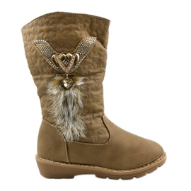 Eilris isolierte Kinderstiefel für Mädchen beige khaki