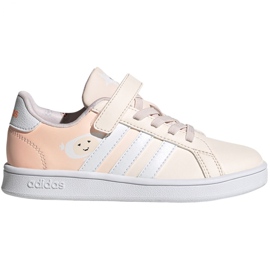 Adidas Grand Court C Jr FW4937 Schuhe ecru rosa