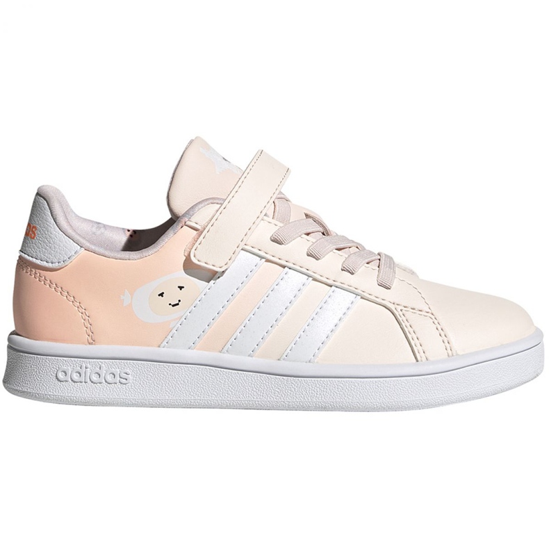 Adidas Grand Court C Jr FW4937 Schuhe ecru rosa