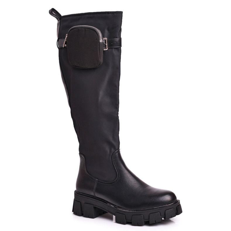 PS1 Schwarze Remy Damenstiefel mit Niere