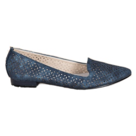 Goodin Ballerinas mit Holo-Effekt navy blau blau