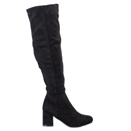 Fashion Schwarze Wildlederstiefel