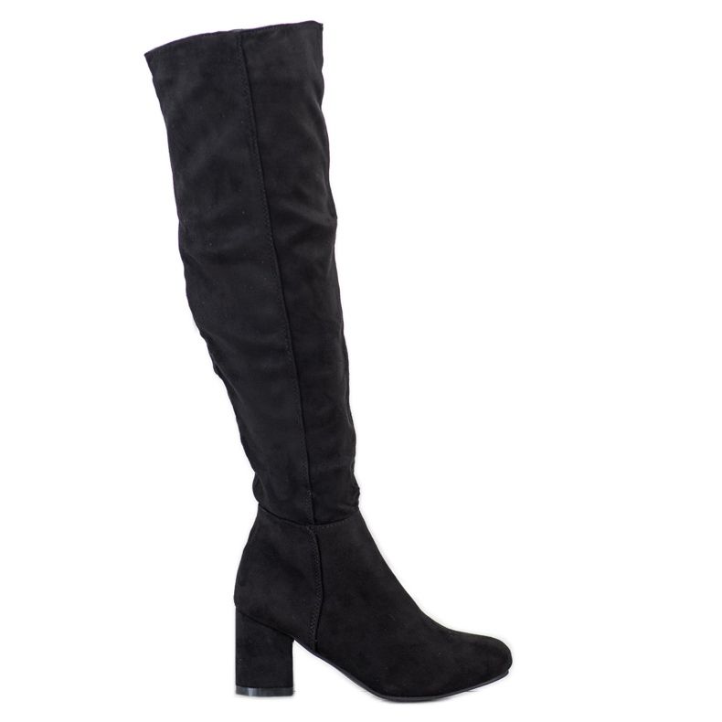 Fashion Schwarze Wildlederstiefel