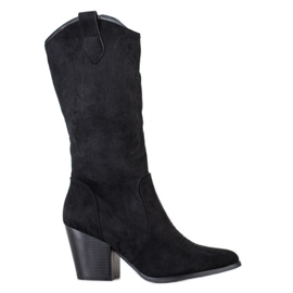 Bestelle Stylische Cowboystiefel schwarz