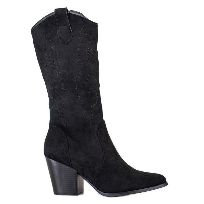Bestelle Stylische Cowboystiefel schwarz