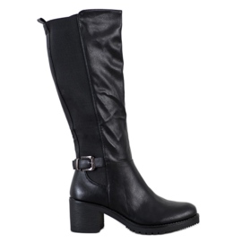 Flyfor Bequeme schwarze Stiefel