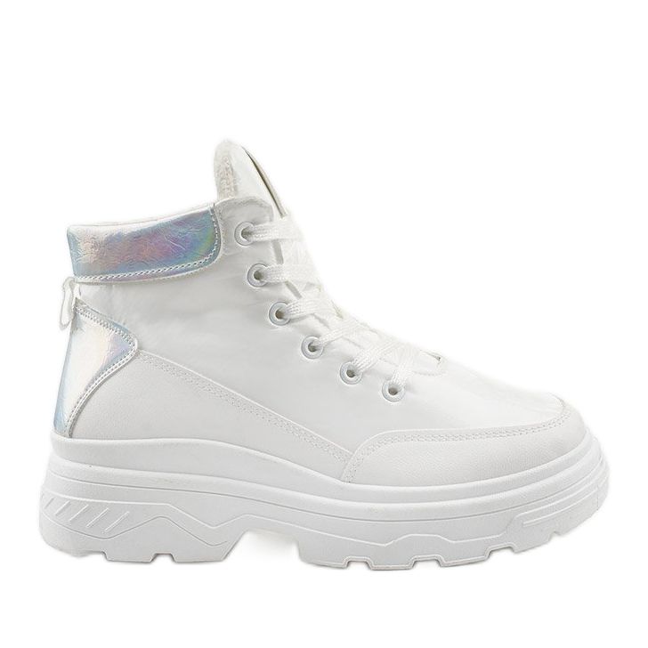 Ysleta weiße isolierte Sportschuhe silber-