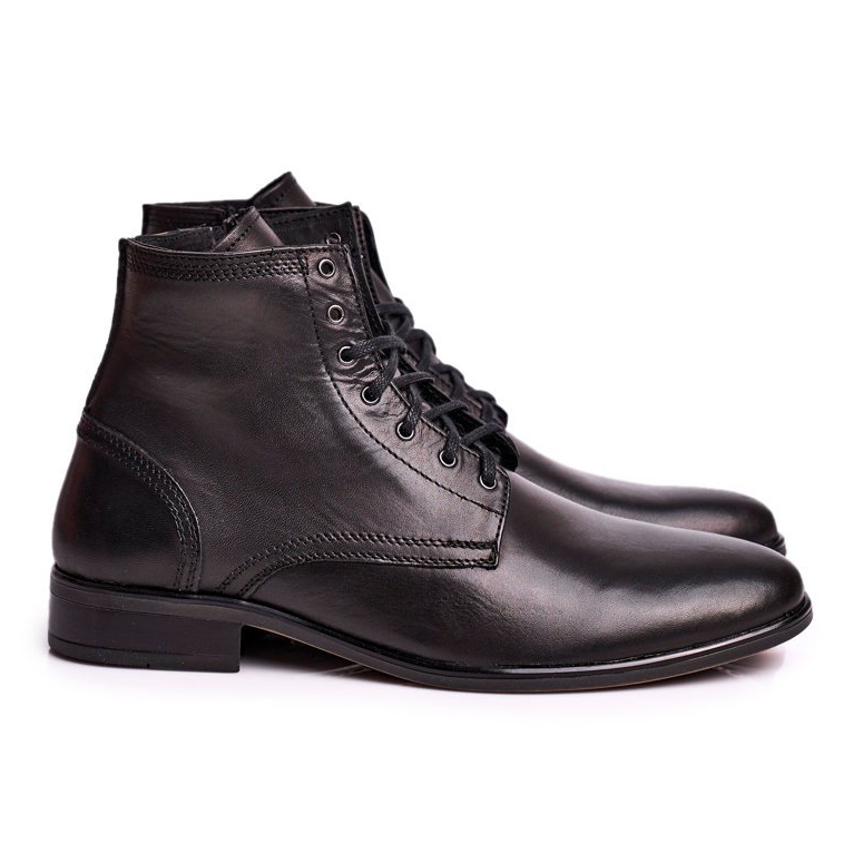 KENT Schwarze Bruno Herren Lederstiefelette