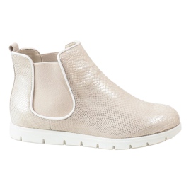 Goldene Sportstiefeletten 1602 beige silber-