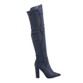Sweet Shoes Hohe Stiefel in Spitz marineblau blau