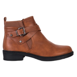 Top Shoes Klassische braune Stiefel