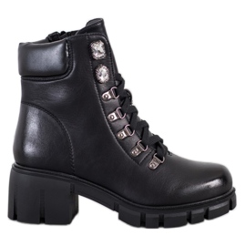 Ideal Shoes Öko-Lederarbeiter schwarz