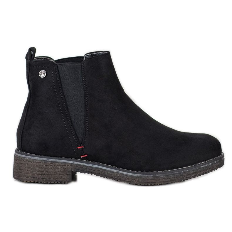 Super Me Chelsea-Stiefel aus Wildleder schwarz