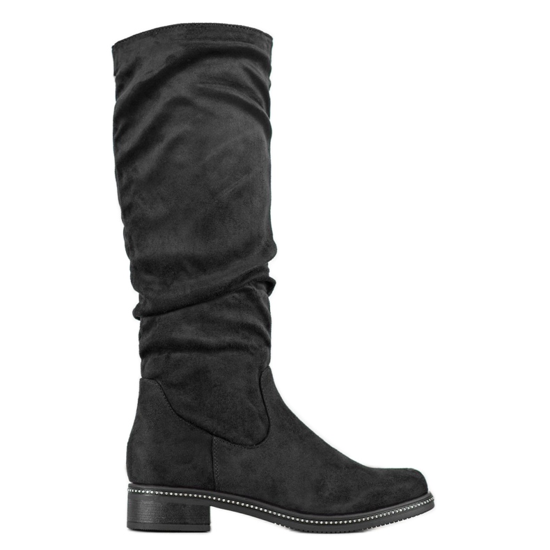 Super Me Stiefel mit Zirkonia schwarz