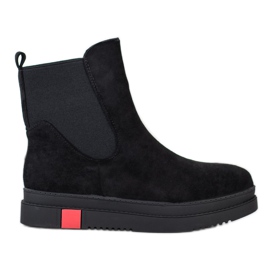 Gogo Slip-on-Stiefel auf der Plattform schwarz