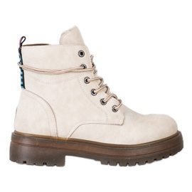 SHELOVET Beige Trapper mit Öko-Leder