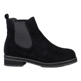 Marquiz Bequeme schwarze Chelsea-Stiefel