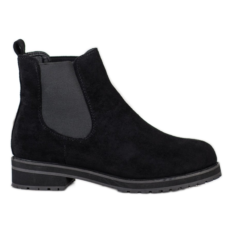 Marquiz Bequeme schwarze Chelsea-Stiefel