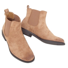 Beige Chelsea Boots für Damen 8310 Khaki
