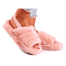 FJ1 Damenhausschuhe auf der Fur-Orange Snowflake Platform