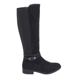 Schwarze Damenstiefel BJ1539-KB Schwarz