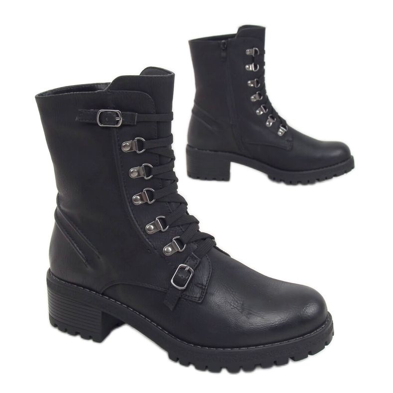 Schwarze Militärstiefel 361 Schwarz