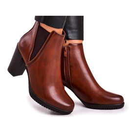 Warme Stiefel an der Ferse Sergio Leone Brown BT311 braun