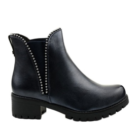 Marineblaue isolierte Stiefel von Nilandia