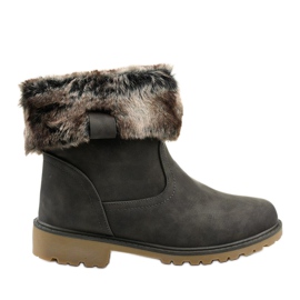 Graue isolierte Damenstiefel von Giserelle