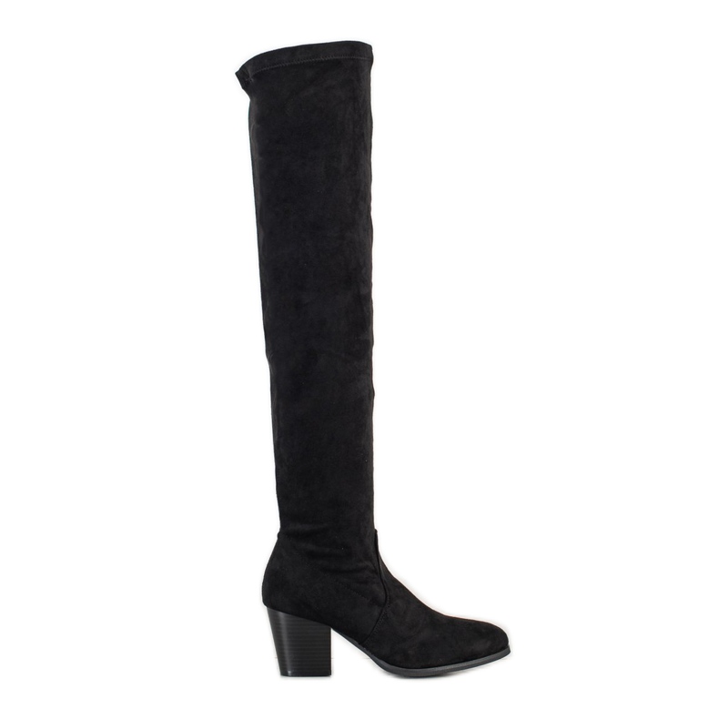 SHELOVET Stylische Overknee-Stiefel schwarz
