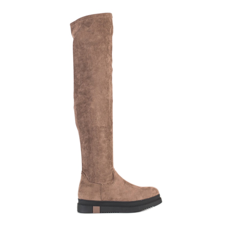 Gogo Modische Plateaustiefel beige