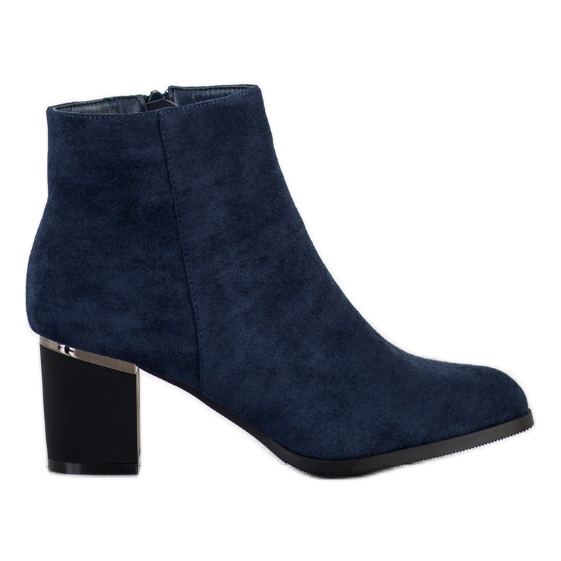 SHELOVET Marineblaue Wildlederstiefel navy blau