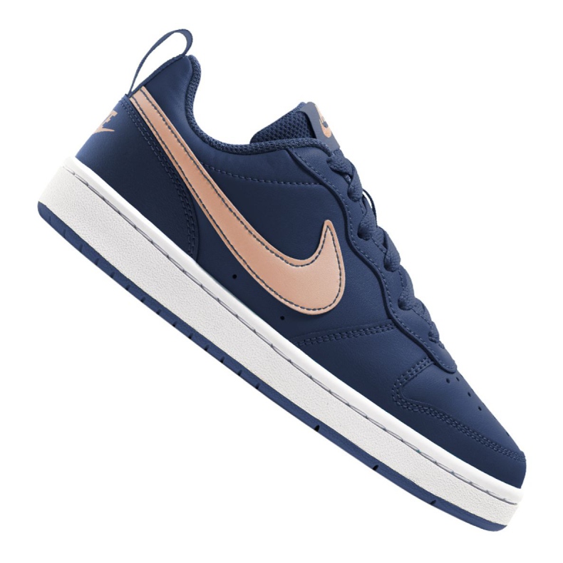Nike Court Borough Low 2 (GS) Jr BQ5448-401 Schuhe beige navy blau
