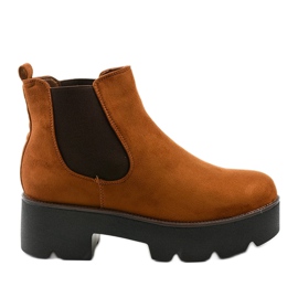 Camel Wildlederstiefel auf der Plattform des Arnlando braun gelb