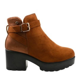 Camel Stiefelette mit Meridvielle-Reißverschluss braun gelb