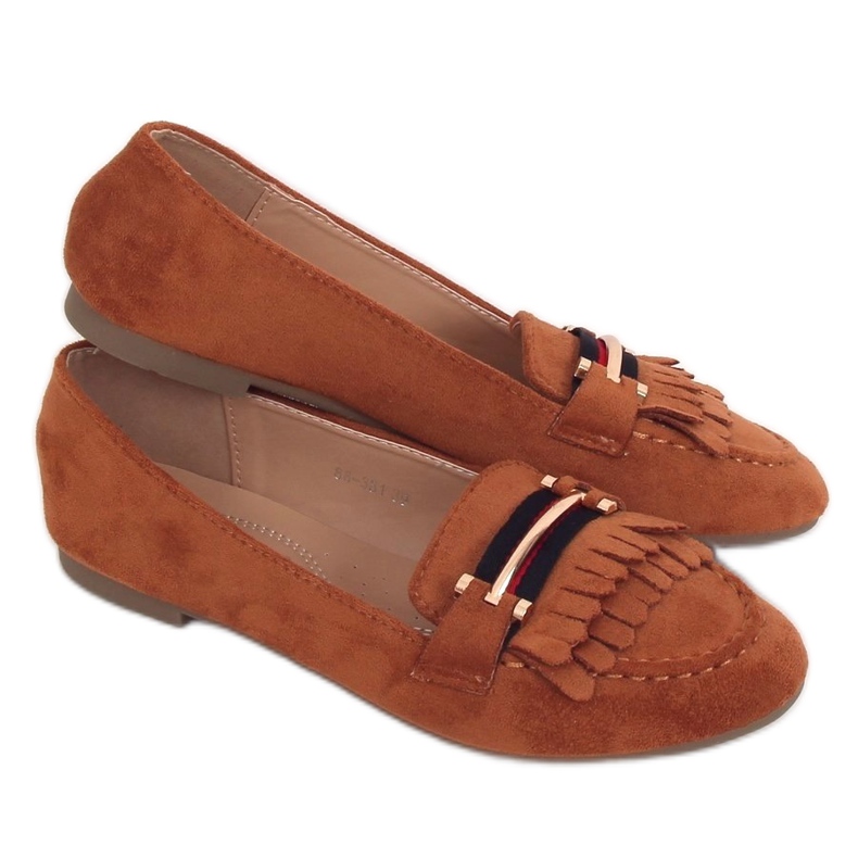 Damen-Loafer camel 88-381 Camel braun mehrfarbig