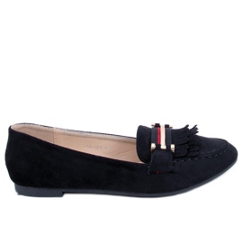 Schwarze Damen-Loafer 88-381 Schwarz