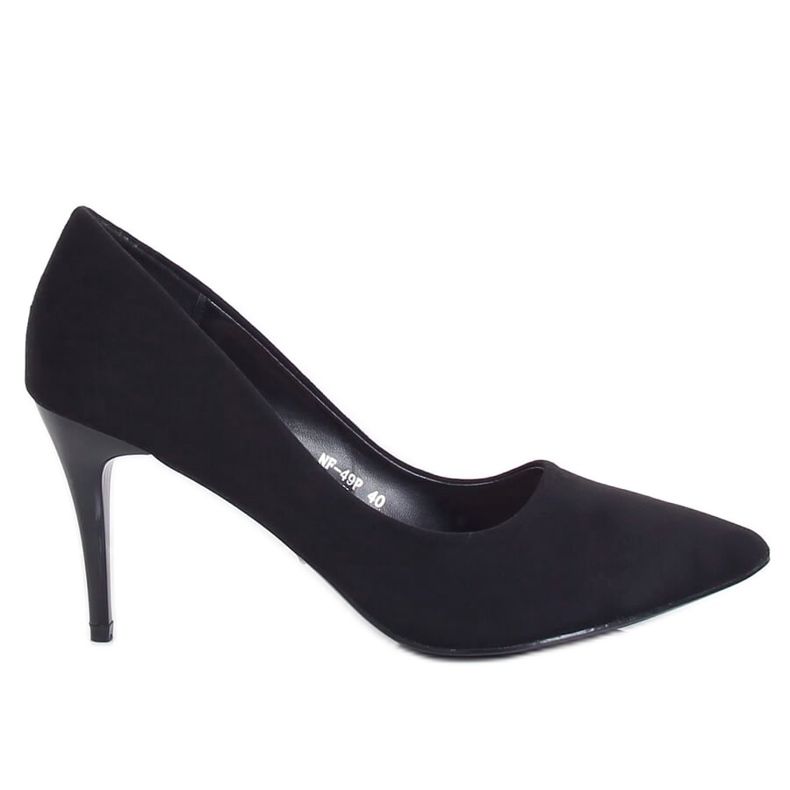 Pumps mit bequemem Absatz schwarz NF-49P Black