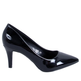 Schwarz lackierte Damen High Heels LL-185P Schwarz