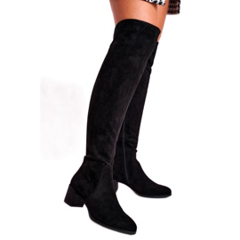 Damen Wildlederstiefel Sergio Leone schwarz KZ299