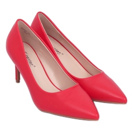 Rot CD62P Rote Stilettos mit niedrigem Absatz