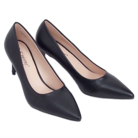 Schwarz CD62P Schwarze Stilettos mit niedrigem Absatz