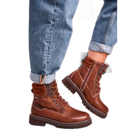 Damen Braun Warm Workers Trappers Timber