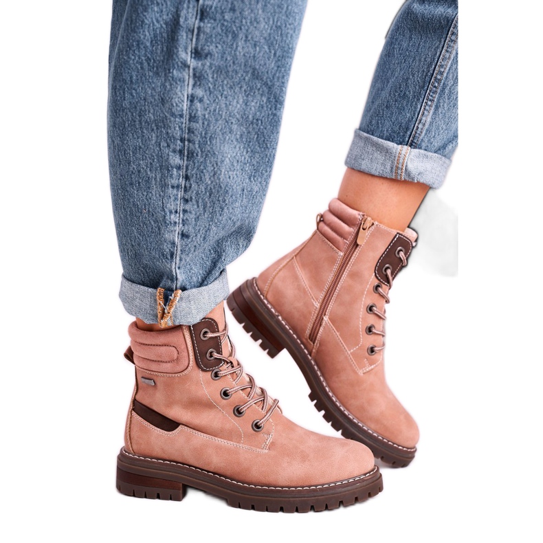 Damen Warm Workers Trapper Pink Timber beige braun rosa