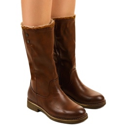 Galaphaura braune isolierte Stiefel