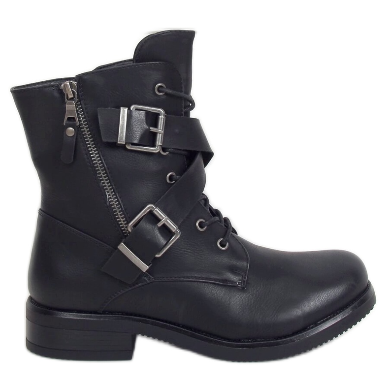 Schwarze Militärstiefel 88041 Schwarz