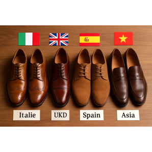 Herrenschuhe – Unterschiede zwischen den Produktionsländern (Italien, Großbritannien, Spanien, Asien)