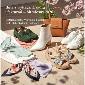 Schuhe mit geprägtem Leder und Texturen – ein Hit des Frühlings 2026