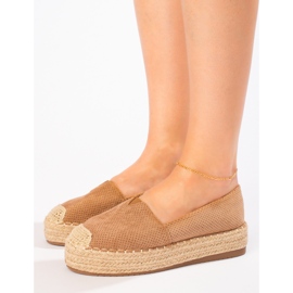 SHELOVET Espadrilles auf der Plattform braun 2