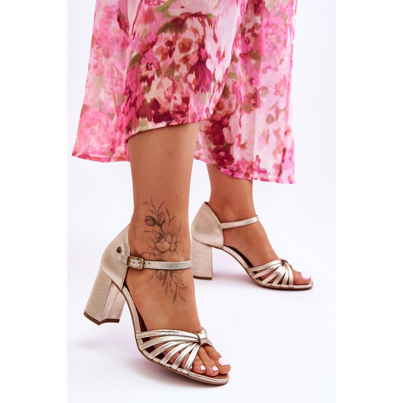 Bequeme Ledersandalen Maciejka 06025-25 Gold golden 2